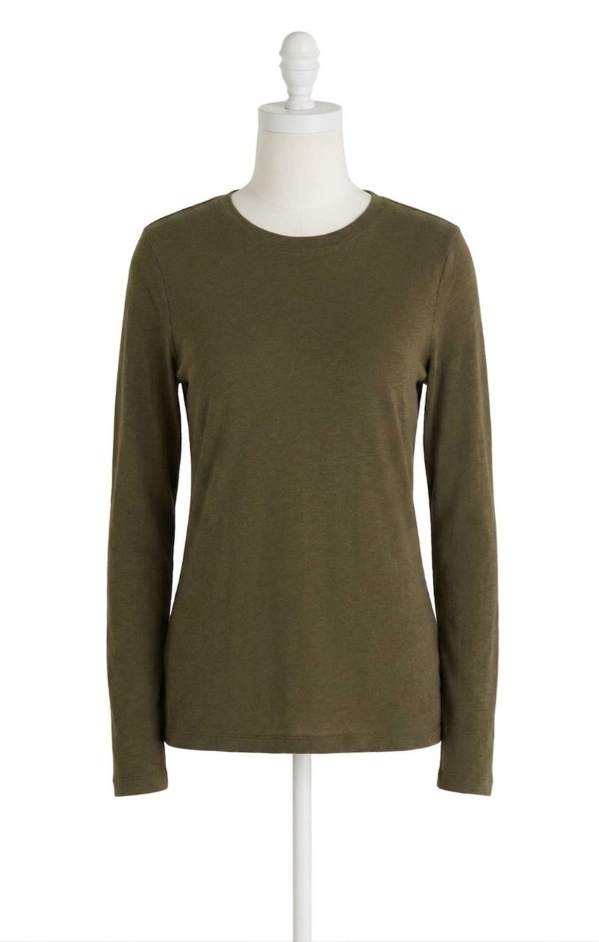 NEW Z SUPPLY modern slub long sleeve tee in olive night